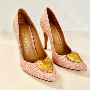 Butrich Puffy Heart Leather high heels shoes Used